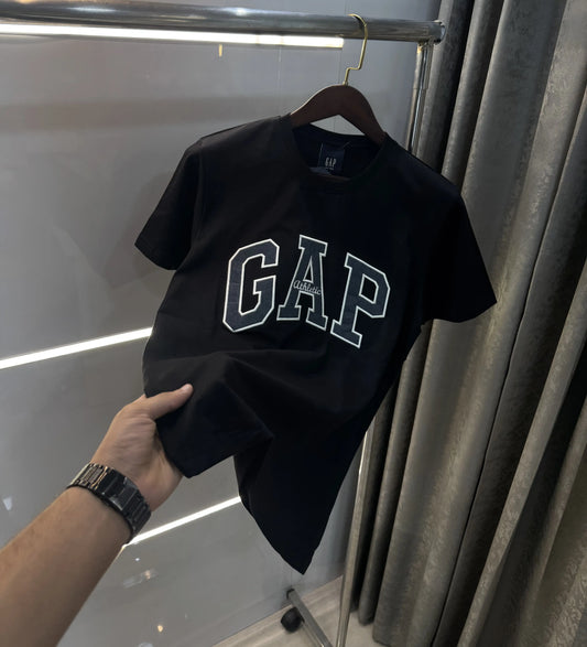 Gap Black Embroidery Logo Premium T-Shirt