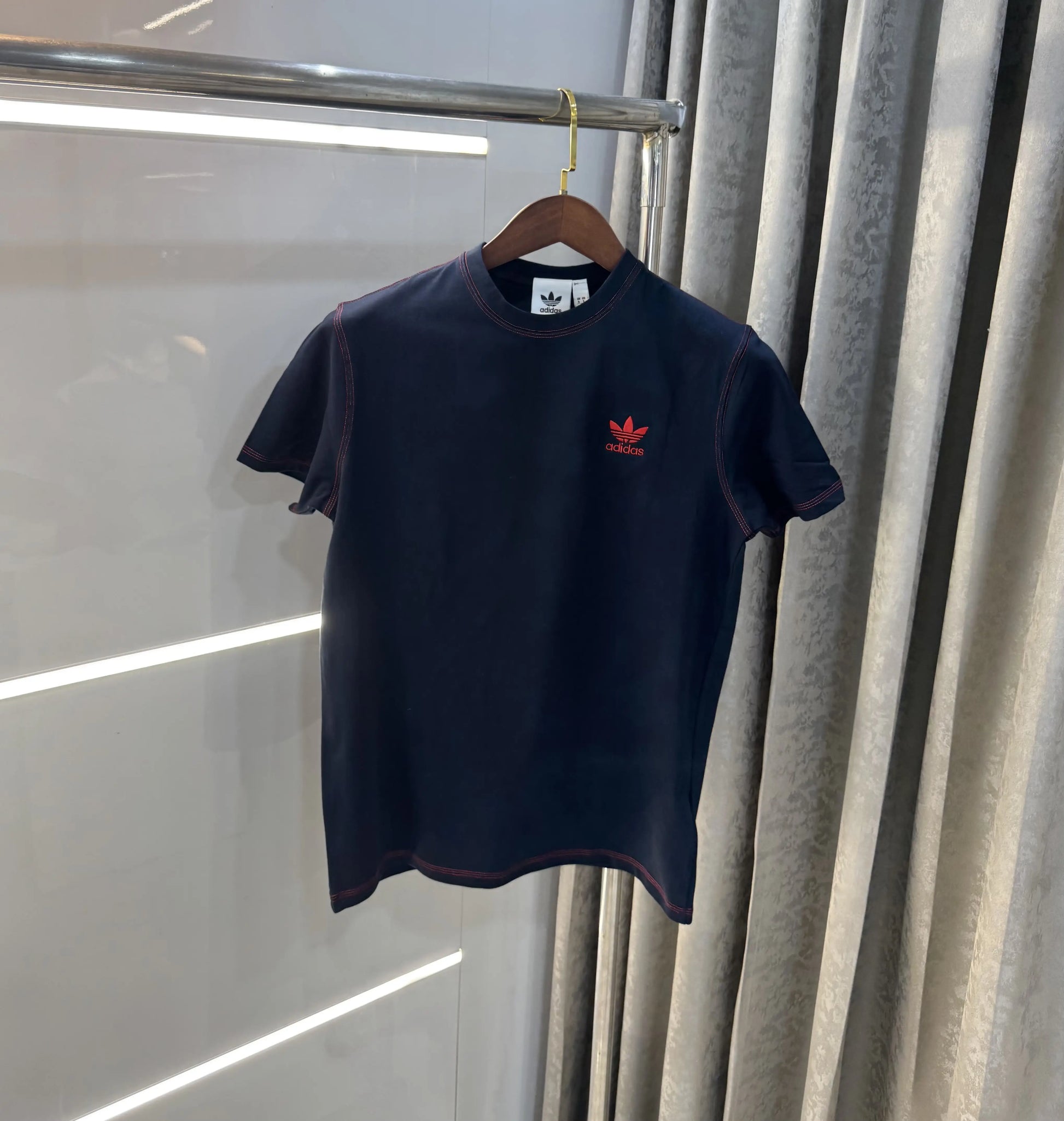 Adidas Navy Blue Printed Premium Classic T-Shirt