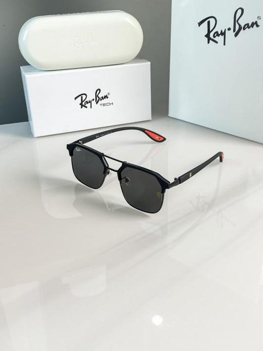 Luxury Square Black Rimless Sunglasses