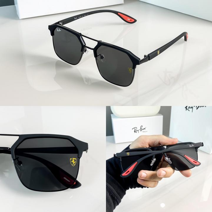 Luxury Square Black Rimless Sunglasses