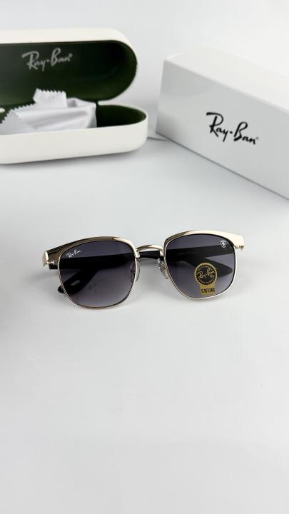 RAYBANNN GOLD BLUE SHADED 03