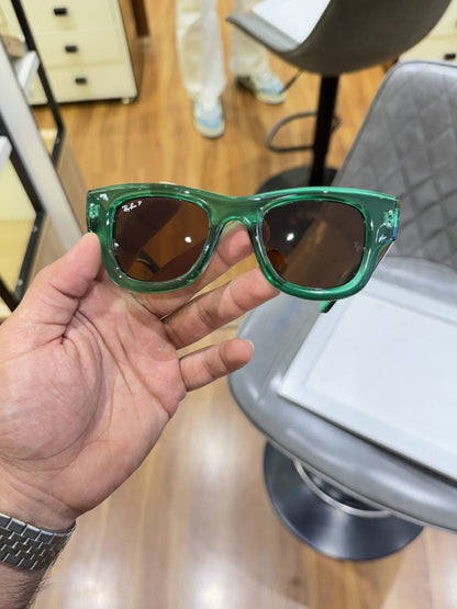 Zorvane Emerald – Premium Green Square Frame Sunglasses