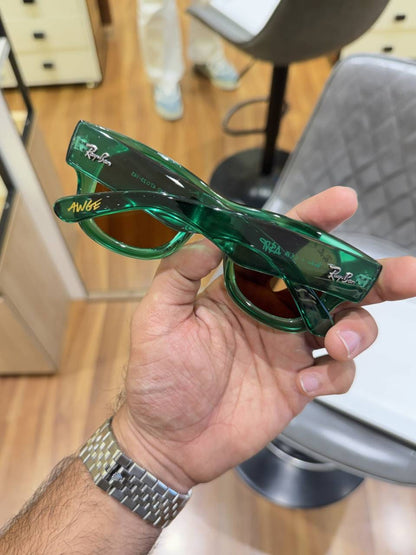 Zorvane Emerald – Premium Green Square Frame Sunglasses