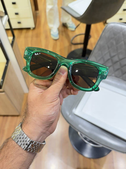 Zorvane Emerald – Premium Green Square Frame Sunglasses