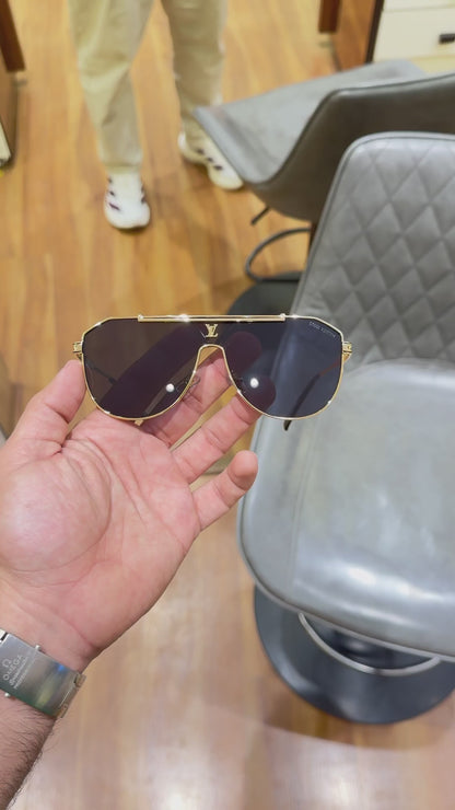 Veyro Gold Shield Sunglasses